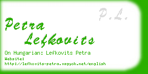 petra lefkovits business card